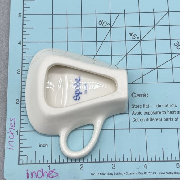 Vintage Spode Tea Bag Holders Blue Room Collection Spoon Rest Floral Set Of 2 - Picture 9 of 9